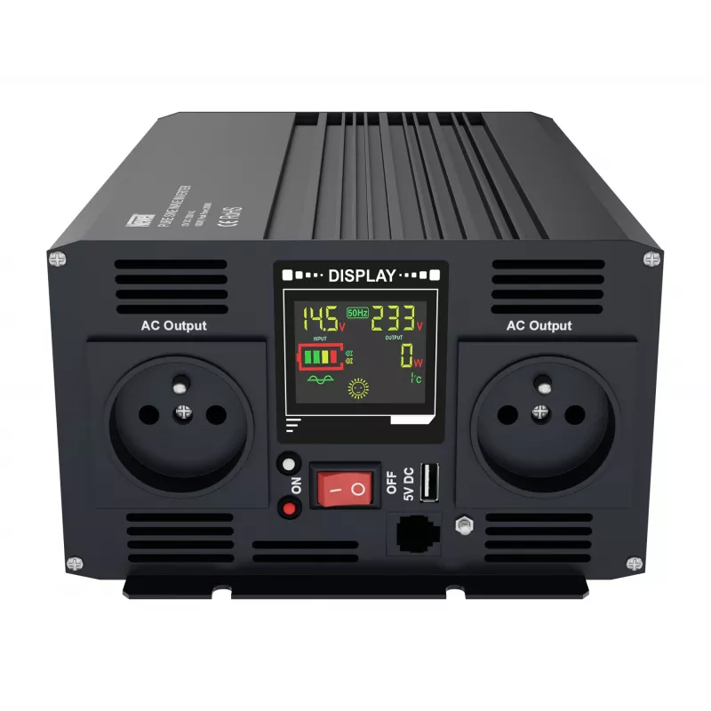 Newell menič napätia s čistou sínusovou vlnou 12V/230V 1000W
