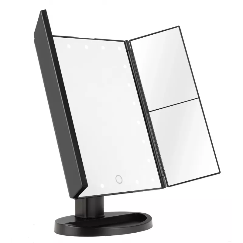LED make-up zrkadlo Humanas HS-ML04, čierne