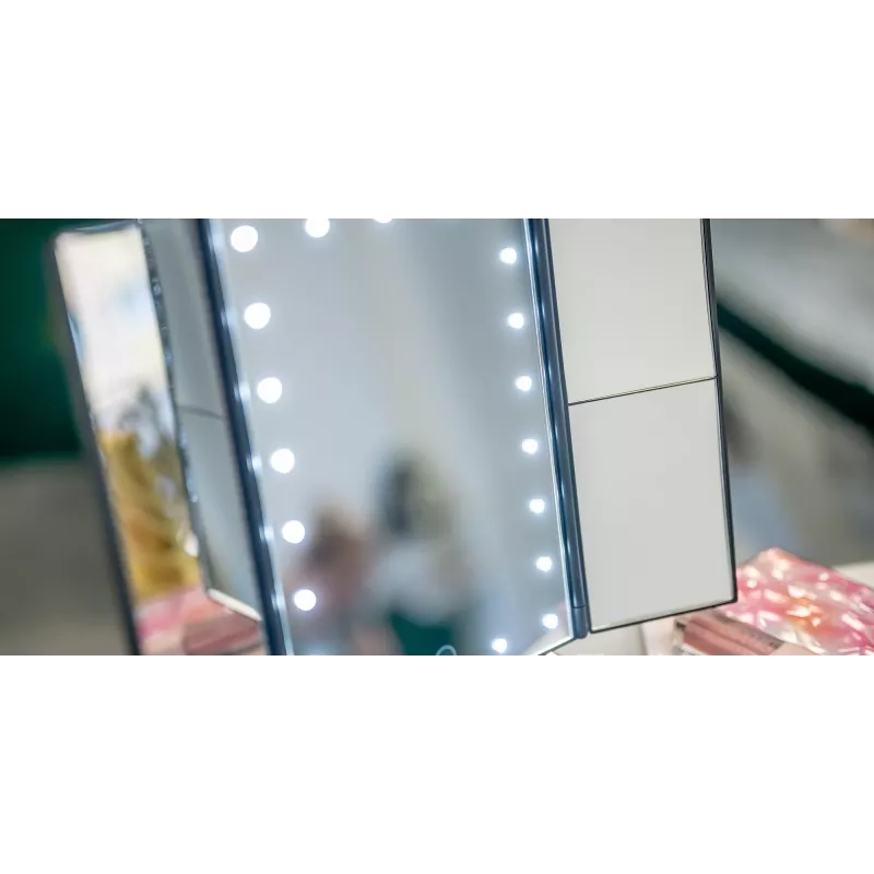 LED make-up zrkadlo Humanas HS-ML04, čierne