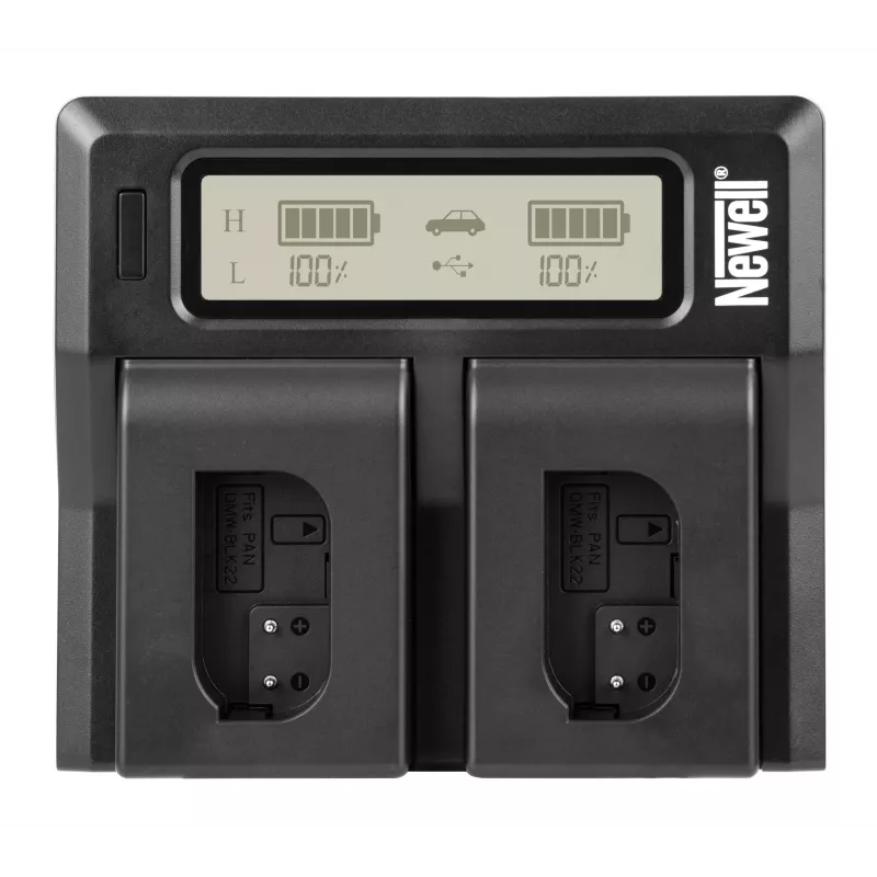 Newell DC-LCD dvojkanálová nabíjačka pre batérie Panasonic DMW-BLK22
