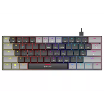 Tracer GameZone Keylo 61 káblová mechanická herná klávesnica, 60% rozloženie, Outemu Red spínače, RGB podsvietenie, grafitová