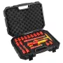 NEO TOOLS 1000V Izolovaná sada nástrčných kľúčov, 19 dielov, 1/2 palca pohon, chróm-vanádiová oceľ, VDE certifikované