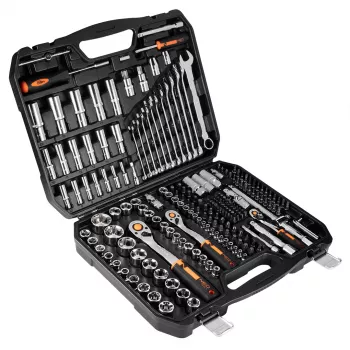 NEO TOOLS Sada nástrčných kľúčov 1/4 palca, 3/8 palca, 1/2 palca pohon, 219 dielov, chróm-vanádiová oceľ
