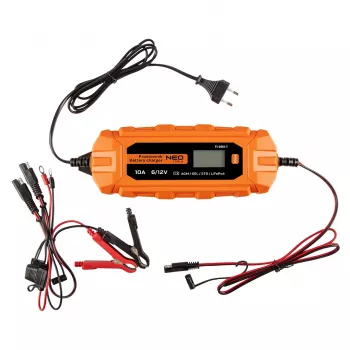 NEO TOOLS Automatická nabíjačka 10A/160W, 3-200Ah, pre olovené / AGM / GEL batérie