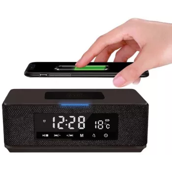 Platinet PMGQ15B - 10W bezdrôtový prenosný stereo reproduktor - čierny - LCD displej
