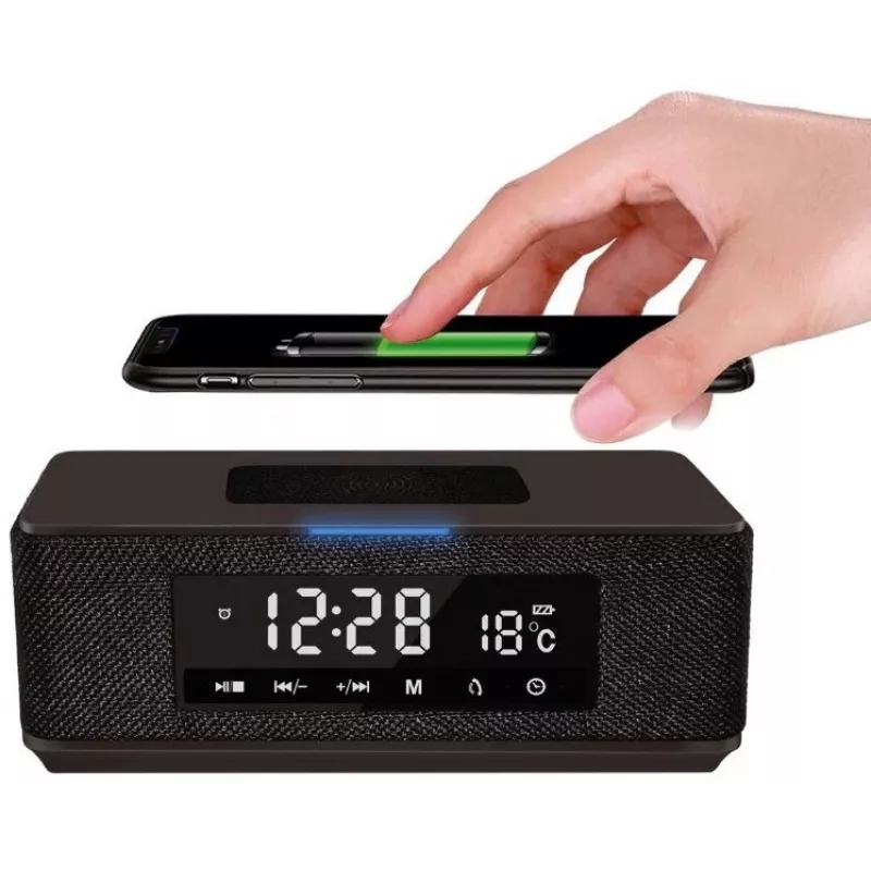Platinet PMGQ15B - 10W bezdrôtový prenosný stereo reproduktor - čierny - LCD displej