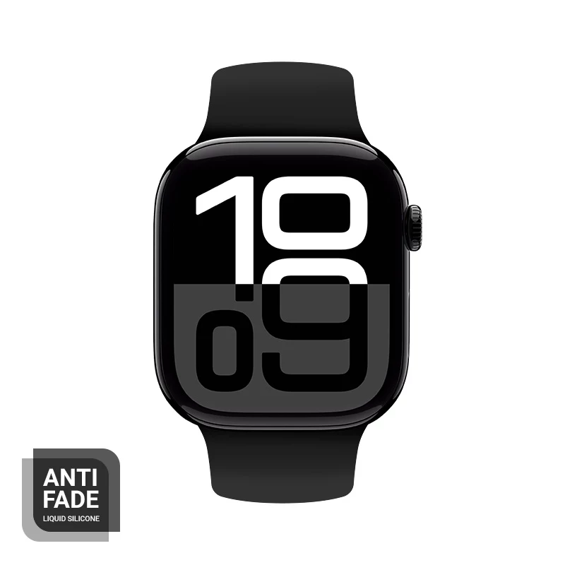 Crong Liquid Silicone Remienok pre Apple Watch 38/40/41/42 mm (čierny)