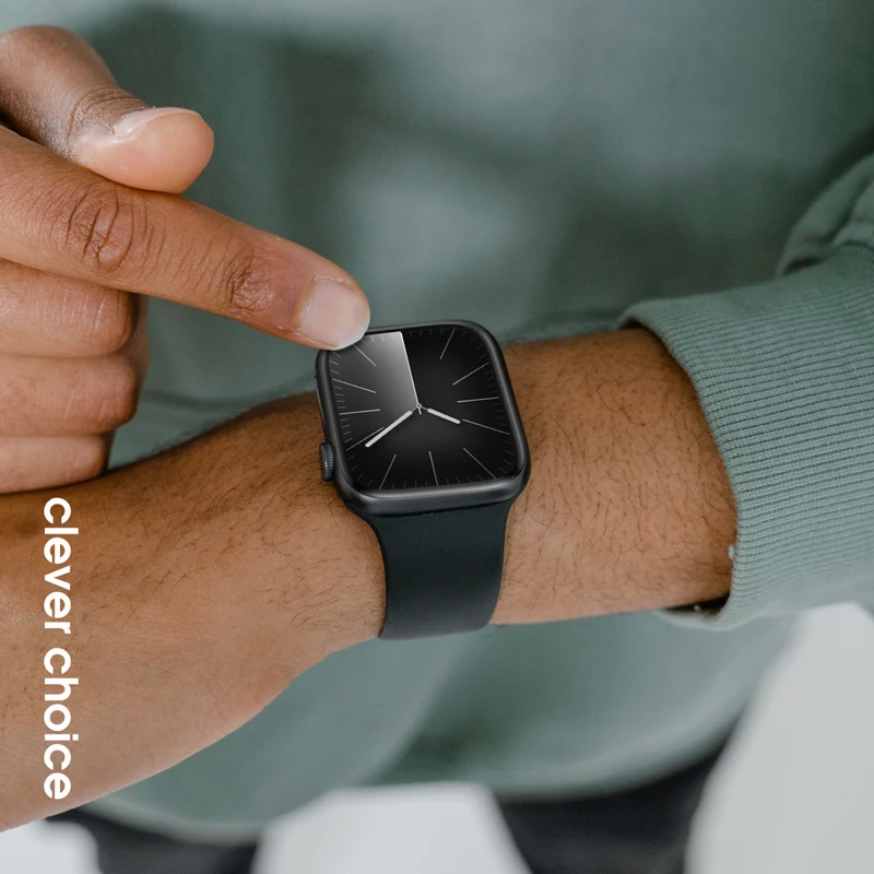 Crong Liquid Silicone Remienok pre Apple Watch 38/40/41/42 mm (čierny)