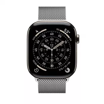 Crong Milano Steel Nerezový náramok pre Apple Watch 44/45/46/49 mm strieborný
