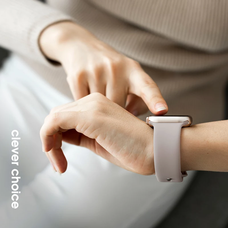 Crong Liquid Náramok pre Apple Watch 38/40/41/42 mm (mint)