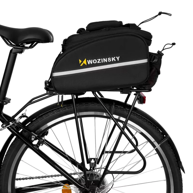 Wozinsky veľká cyklistická taška na nosič 35L s pláštenkou čierna (WBB19BK)