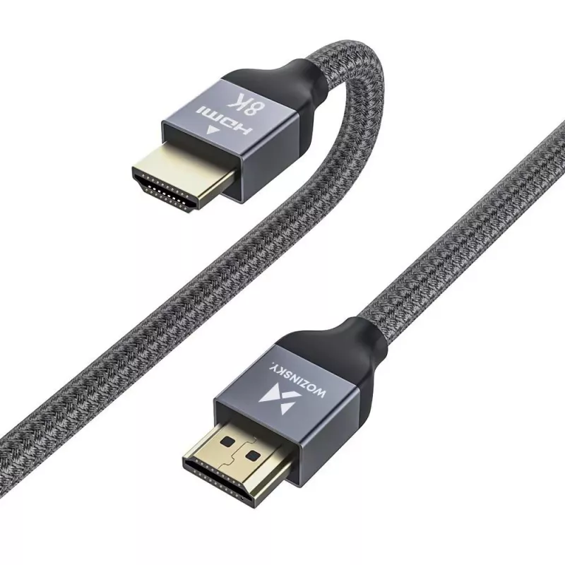 Wozinsky HDMI 2.1 kábel 8K 60Hz 48Gbps / 4K 120Hz / 2K 144Hz 5m strieborný (WHDMI-50)