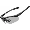 ROCKBROS fotochromatické cyklistické okuliare UV400 TR90 rám - čierne
