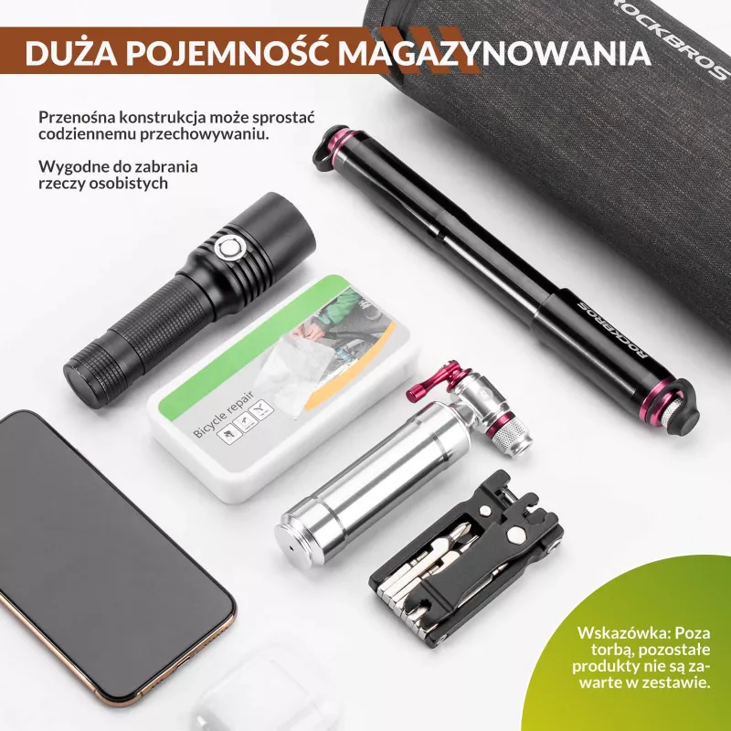 ROCKBROS AS-051 vodoodolná cyklistická taška na riadidlá - čierna