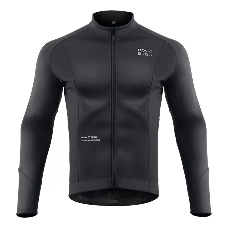 ROCKBROS Cyklistická bunda jeseň/zima dlhý rukáv M - čierna