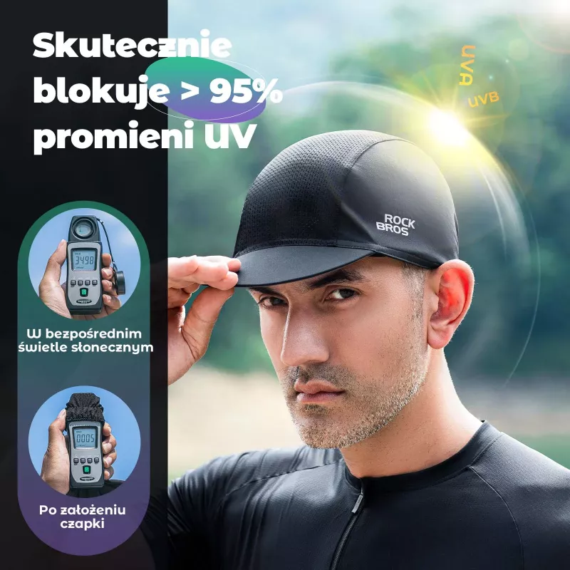 ROCKBROS Cyklistická čiapka so šiltom 18230005001 - čierna