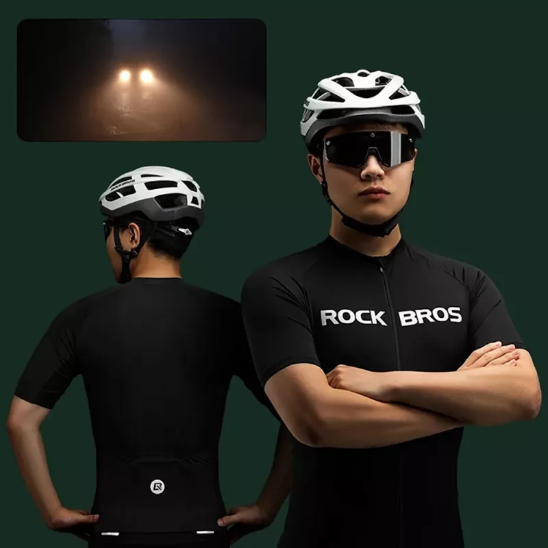 ROCKBROS Cyklistický dres krátky rukáv L čierny 15120002003