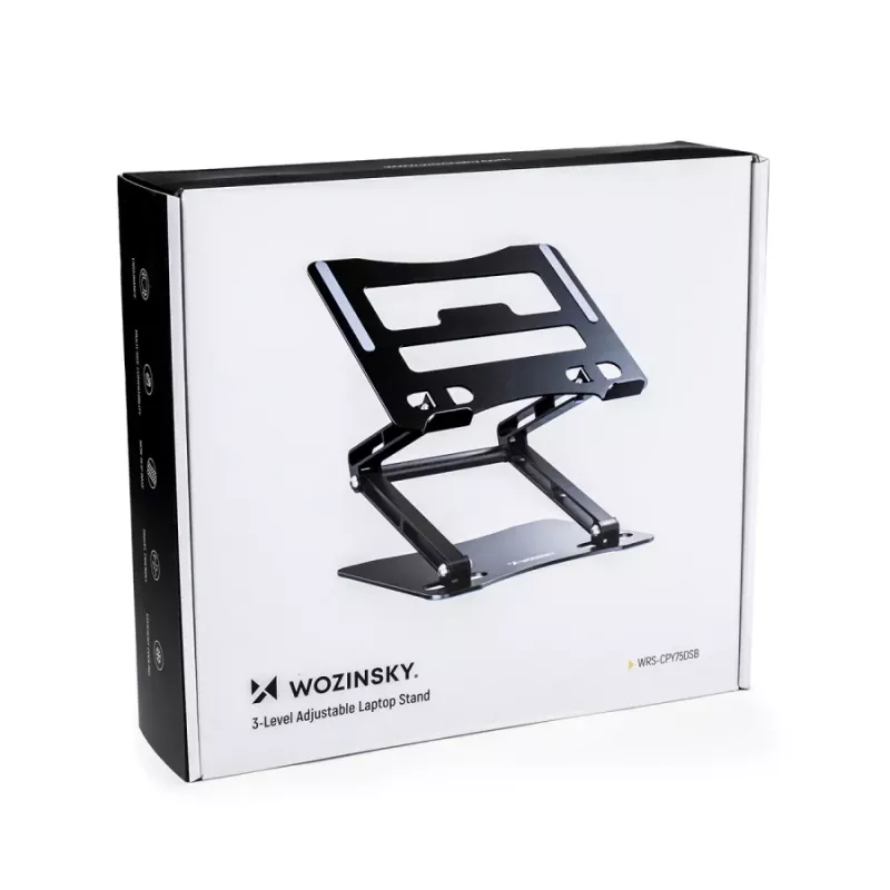 Wozinsky stojan na notebook čierny + stojan na telefón
