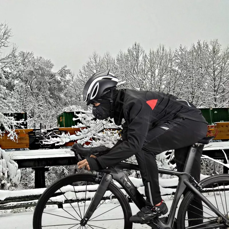 ROCKBROS YPW021 vetruodolná cyklistická bunda, čierna, veľkosť XL