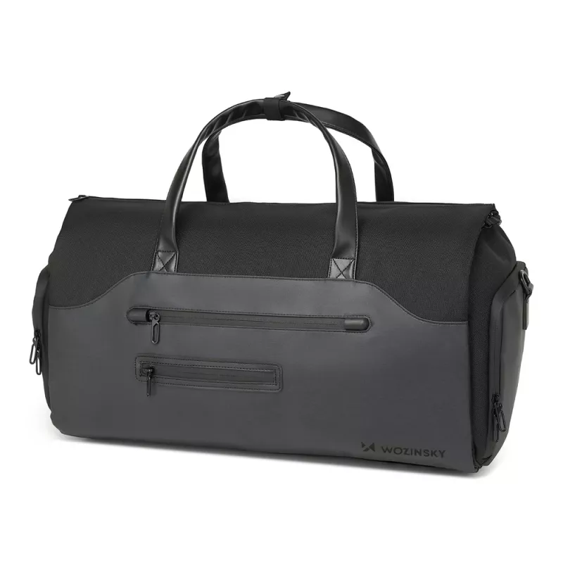Wozinsky Premium cestovná taška na oblečenie 45L s mokrým priečinkom - čierna