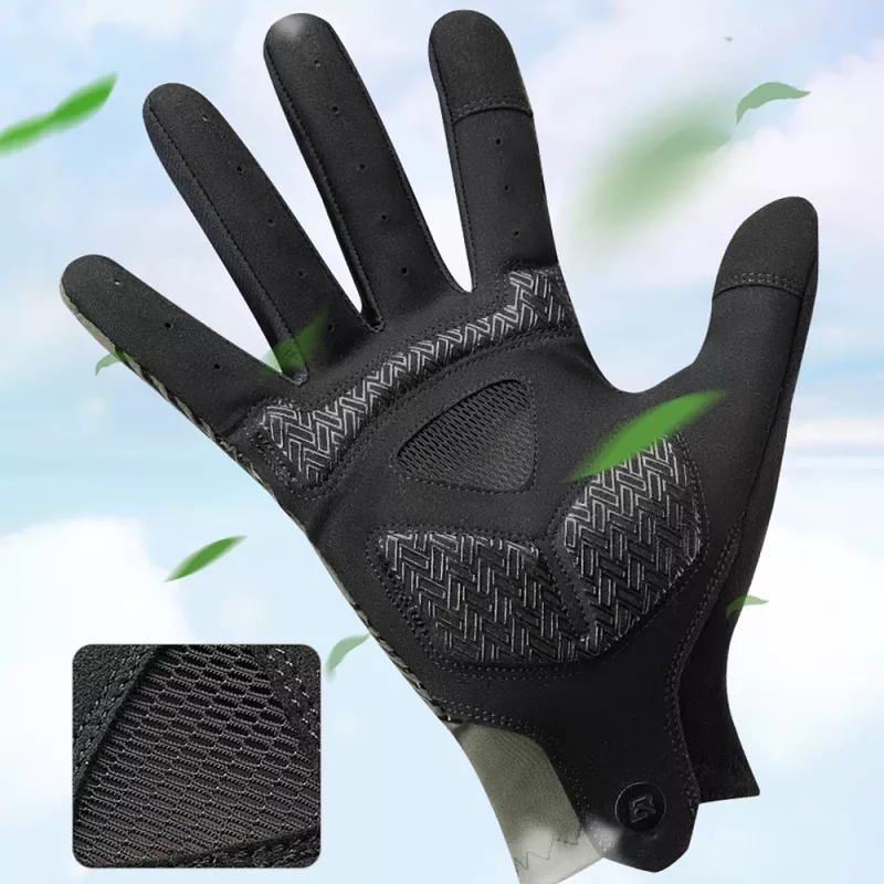 Rockbros Cyklistické rukavice plné prsty jar/leto/jeseň veľkosť XXL zelená
