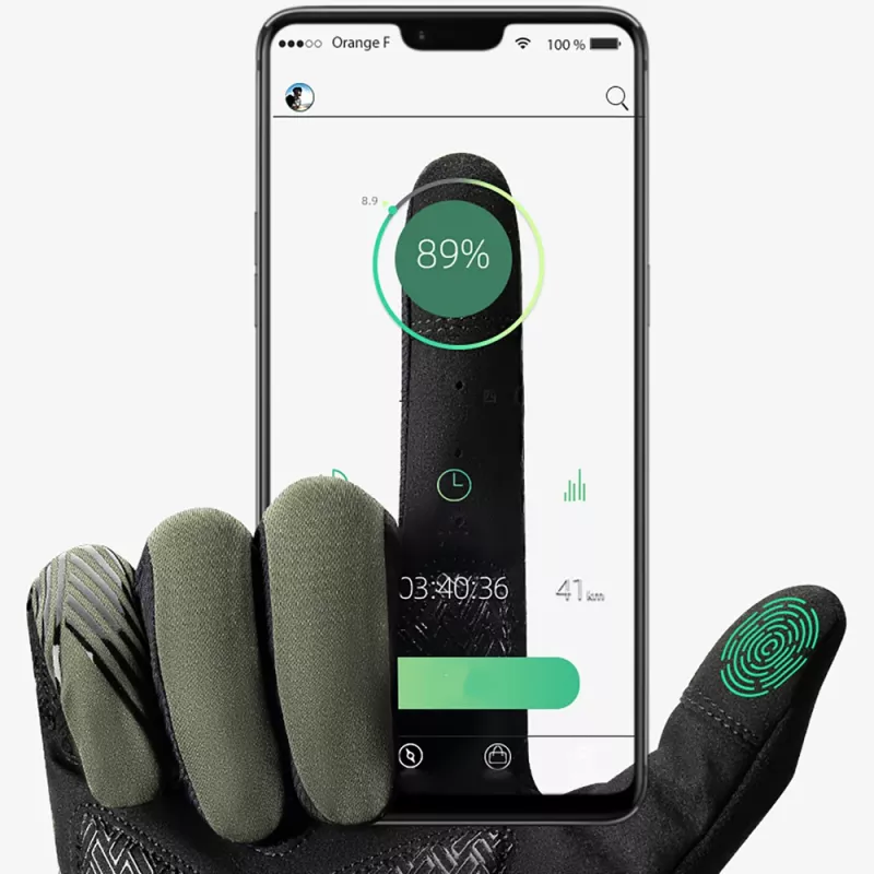 ROCKBROS Full Finger Cycling Gloves Spring/Summer/Autumn, veľkosť: XL - zelená
