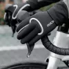 ROCKBROS celoprstové vodoodolné cyklistické rukavice L/XL čierne