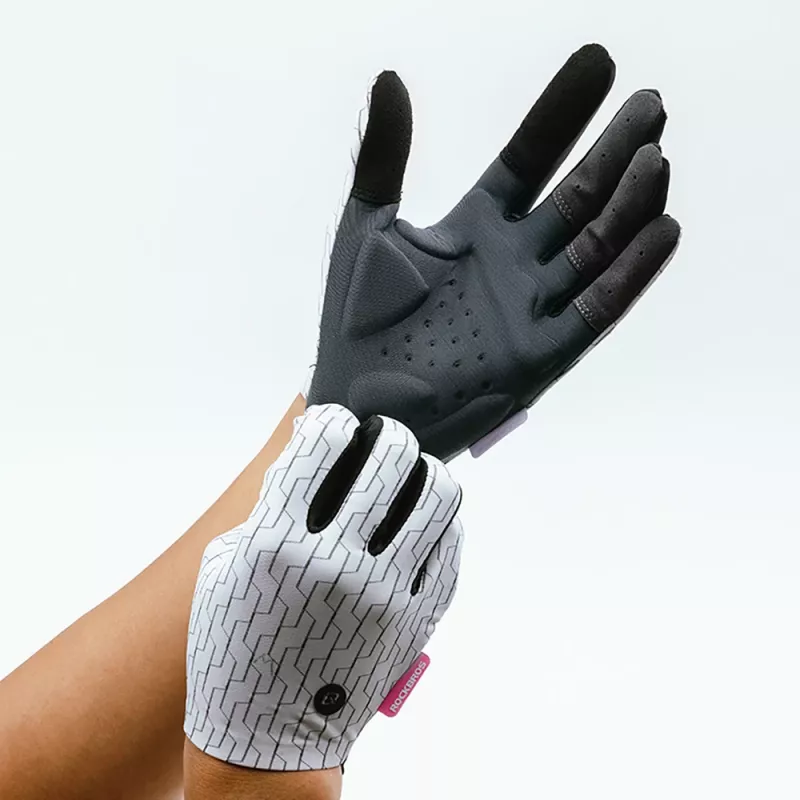 ROCKBROS celoprstové cyklistické rukavice jar/leto XL bielo-čierne
