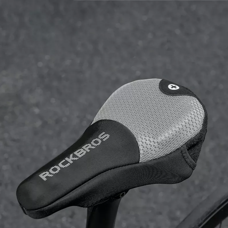 ROCKBROS Poťah na bicyklové sedlo veľkosť S - sivá