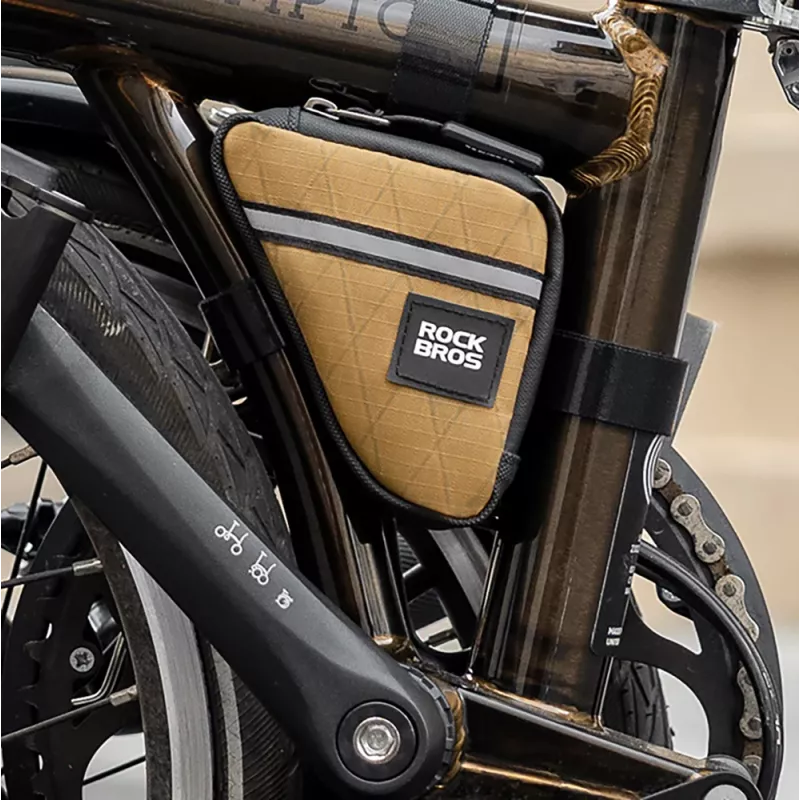 ROCKBROS Trojuholníková bicyklová rámová taška 0,25 L - hnedá