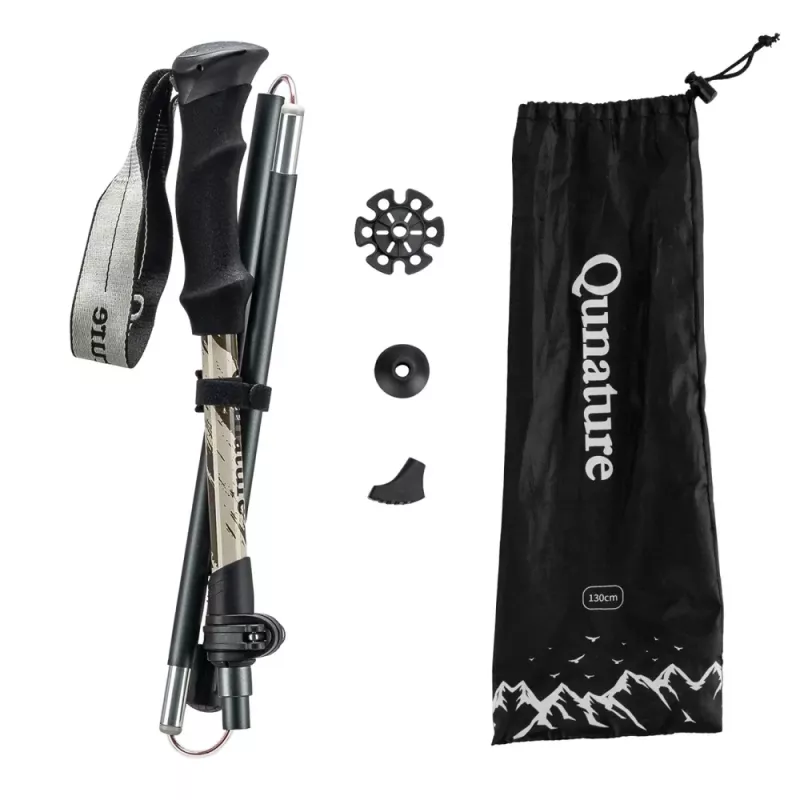 Qunature Nordic Walking palica hliníková 110-130 cm 1 ks - hnedá