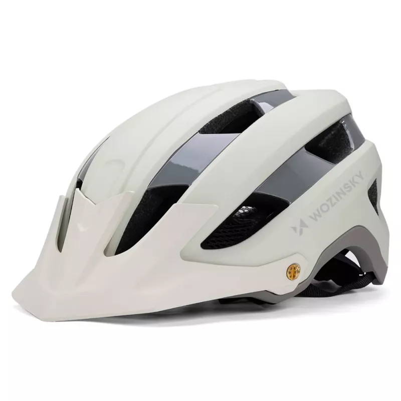 WOZINSKY MTB prilba s odnímateľným štítom, ľahká, 57-62 cm - pastelovo zelená