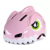 WOZINSKY detská cyklistická prilba s motívom dinosaura 52-56 cm ružová