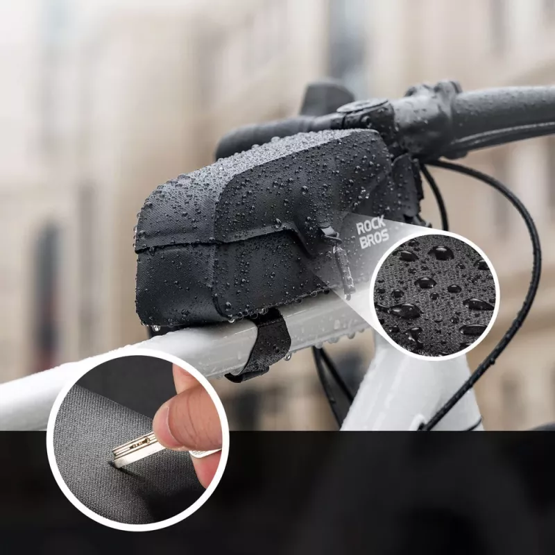 ROCKBROS rámová taška na bicykel 0.9L vodoodolná s magnetickým uzáverom čierna
