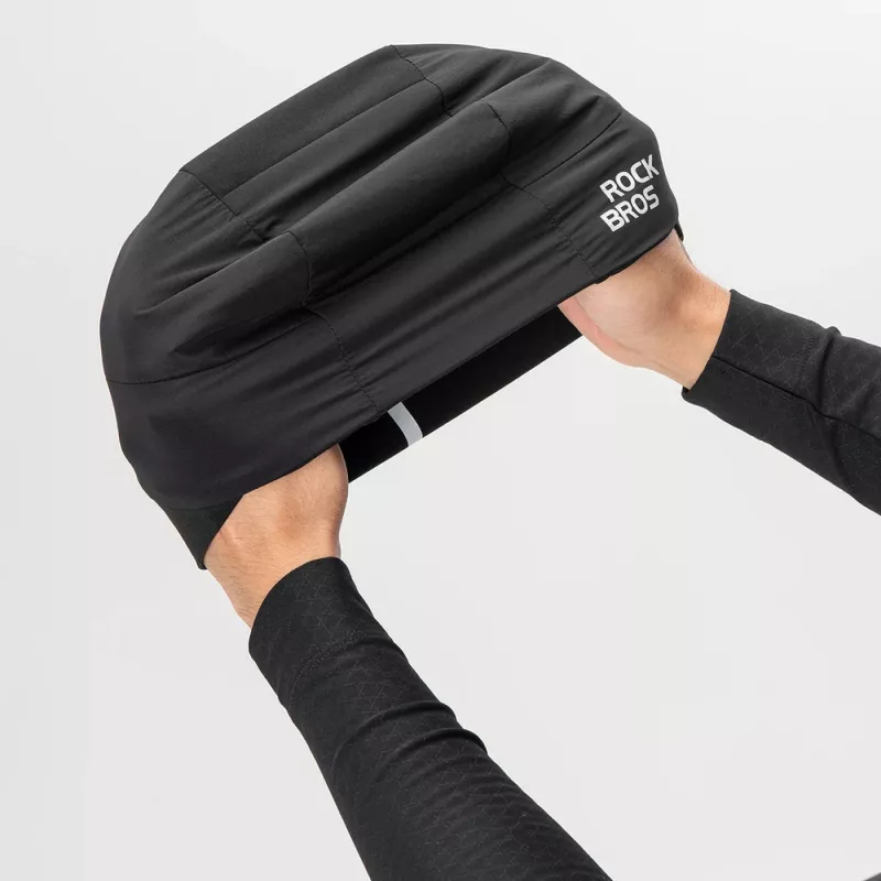 ROCKBROS M015 zimná obojstranná cyklistická čiapka čierna 54-61 cm
