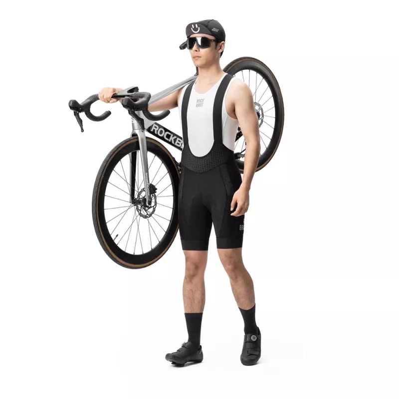 ROCKBROS YDDK009 pánske cyklistické nohavice s trakmi a vložkou veľkosť S čierna