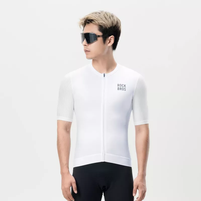 ROCKBROS cyklistický dres 15200025 krátky rukáv veľkosť XXL - biela