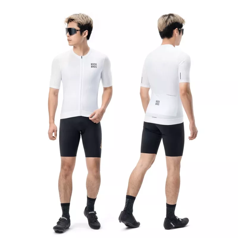 ROCKBROS cyklistický dres 15200025 krátky rukáv veľkosť XXL - biela