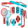 Nintendo Switch Sports 10-in-1 Family Accessory Kit - červená a modrá sada