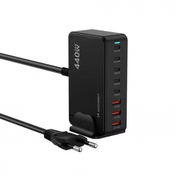 Wozinsky 240W GaN QC3 nabíjacia stanica - čierna