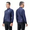 ROCKBROS YDWT014 zimná dvojvrstvová fleece cyklistická bunda veľkosť L - modrá