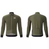 ROCKBROS YDWT014 zimná dvojvrstvová fleece cyklistická bunda veľkosť M zelená