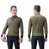 ROCKBROS YDWT014 zimná dvojvrstvová fleece cyklistická bunda veľkosť M zelená