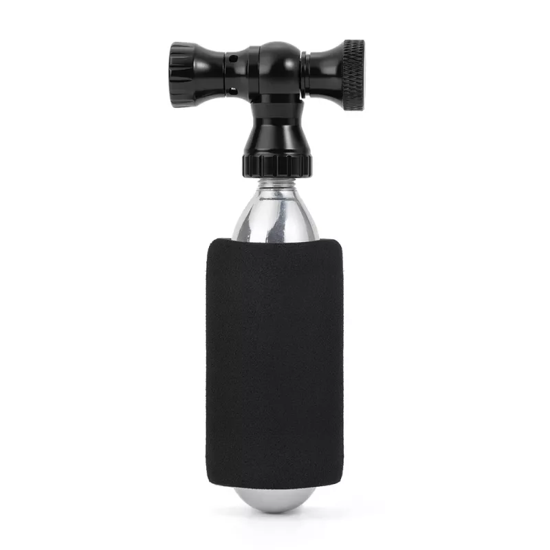 ROCKBROS CO2 inflátor hlava z CNC hliníkovej zliatiny pre Presta/Schrader - čierna