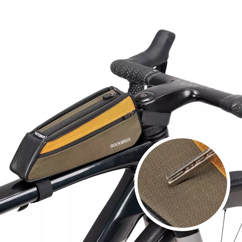 ROCKBROS cyklistická taška na hornú rúru 0,25L zelená/oranžová