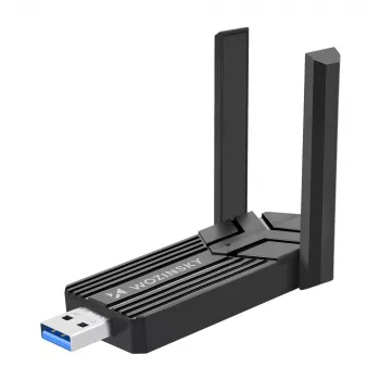 Wozinsky WAX-1800 dual-band bezdrôtový USB 3.0 WiFi 6 adaptér - čierny
