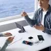 Powerbank Wozinsky WFC-15W 20000mAh 22,5W PD20W s integrovanými Lightning a USB-C káblami - biela