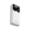 Powerbank Wozinsky WFC-15W 20000mAh 22,5W PD20W s integrovanými Lightning a USB-C káblami - biela