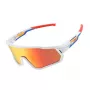 ROCKBROS SP383 Shining Warrior cyklistické okuliare - matne biely rám, polarizované červené šošovky