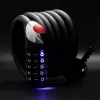 ROCKBROS RKS531 5-miestny číselný káblový zámok s LED, 180 cm, čierny